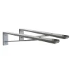 Plan de toilette suspendu pour vasque WILL - 60 cm - Ep. 12 cm + Equerres invisibles - Décor Chêne