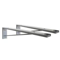 Plan de toilette suspendu pour vasque WILL - 120 cm - Ep. 12 cm + Equerres invisibles - Décor Chêne