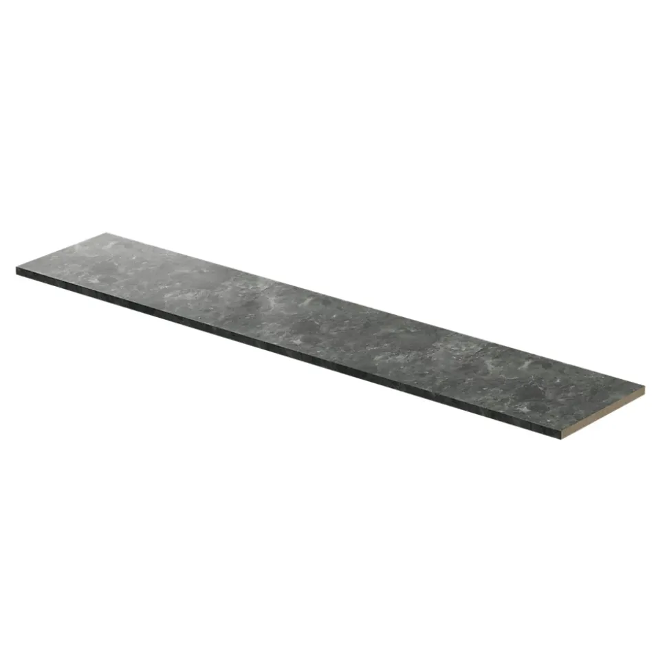 Plan de travail aspect marbre gris foncé GoodHome Kala L.300 x l.62 x Ép.3,8 cm