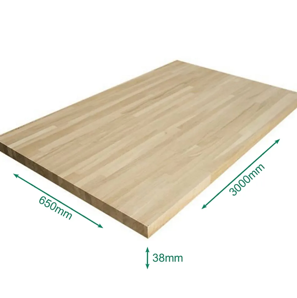 Plan de travail chêne massif lamellé collé 2000 x 800 x 26 mm