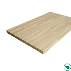 Plan de travail chêne massif lamellé collé 2000 x 800 x 26 mm