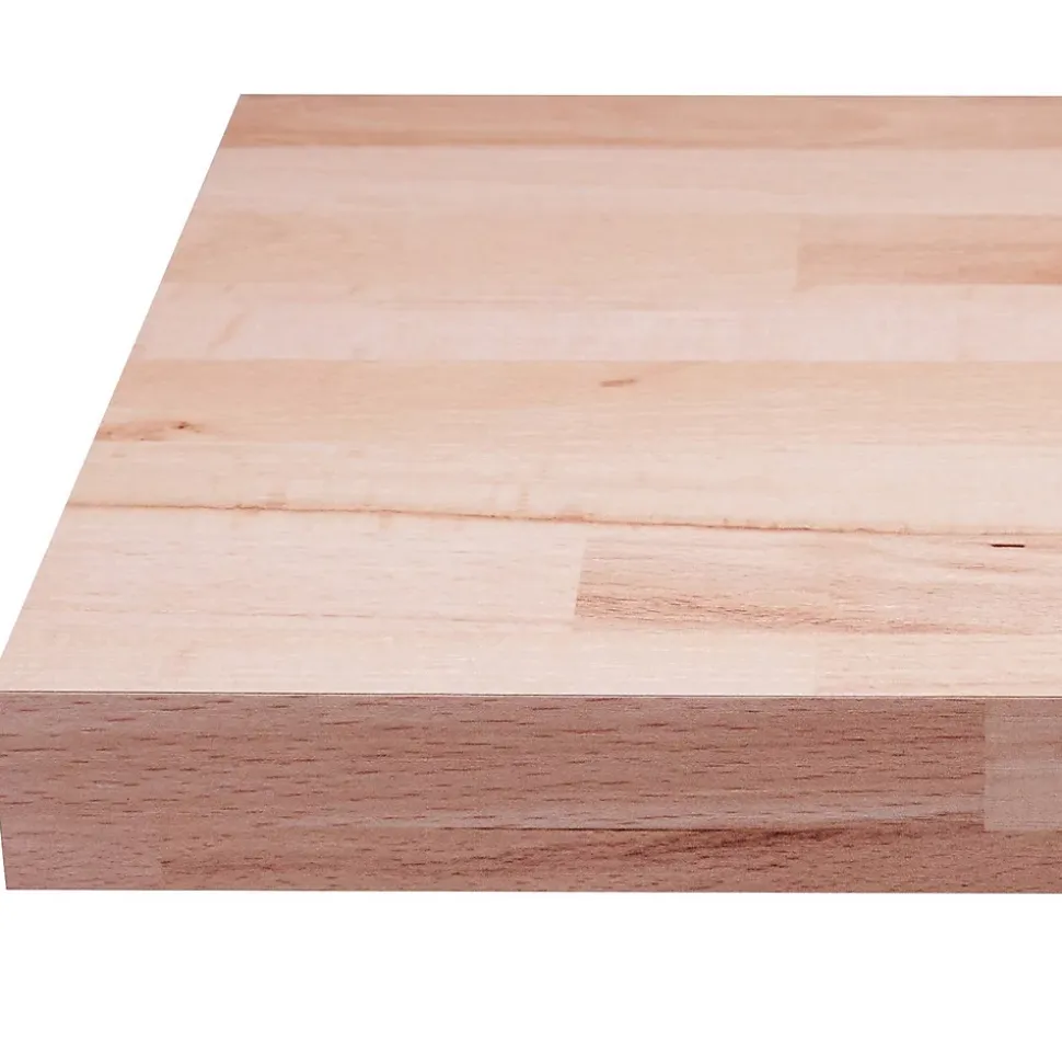 Plan de travail hêtre massif lamellé collé abouté 2500 x 650 x 26 mm