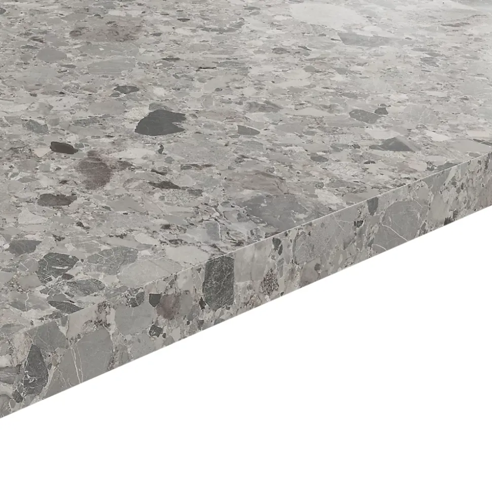Plan de travail stratifié décor ceppo gris GoodHome Berberis L.300 x Ép.3,8 cm