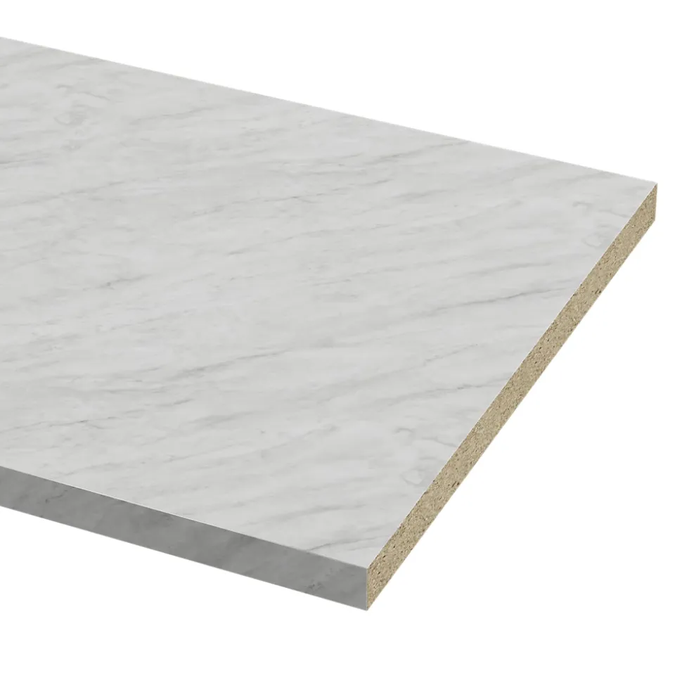 Plan de travail stratifié effet soft quartz GoodHome Kala L.300 x Ép.3,8 cm