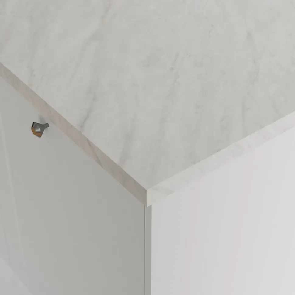Plan de travail stratifié effet soft quartz GoodHome Kala L.300 x Ép.3,8 cm