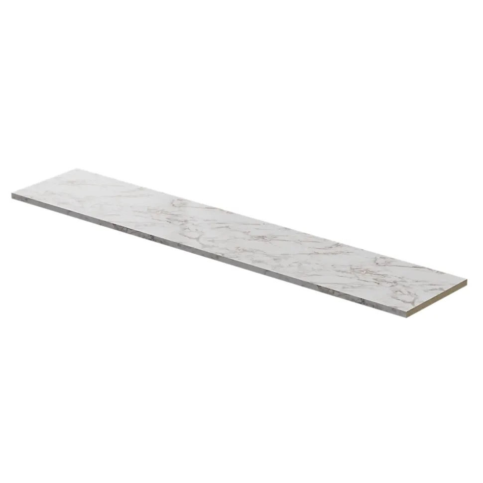 Plan de travail stratifié aspect marbre beige GoodHome Berberis L.300 x Ép.3,8 cm