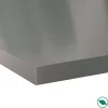 Plan de travail stratifié HPL aluminium 2000 x 650 x 38 mm