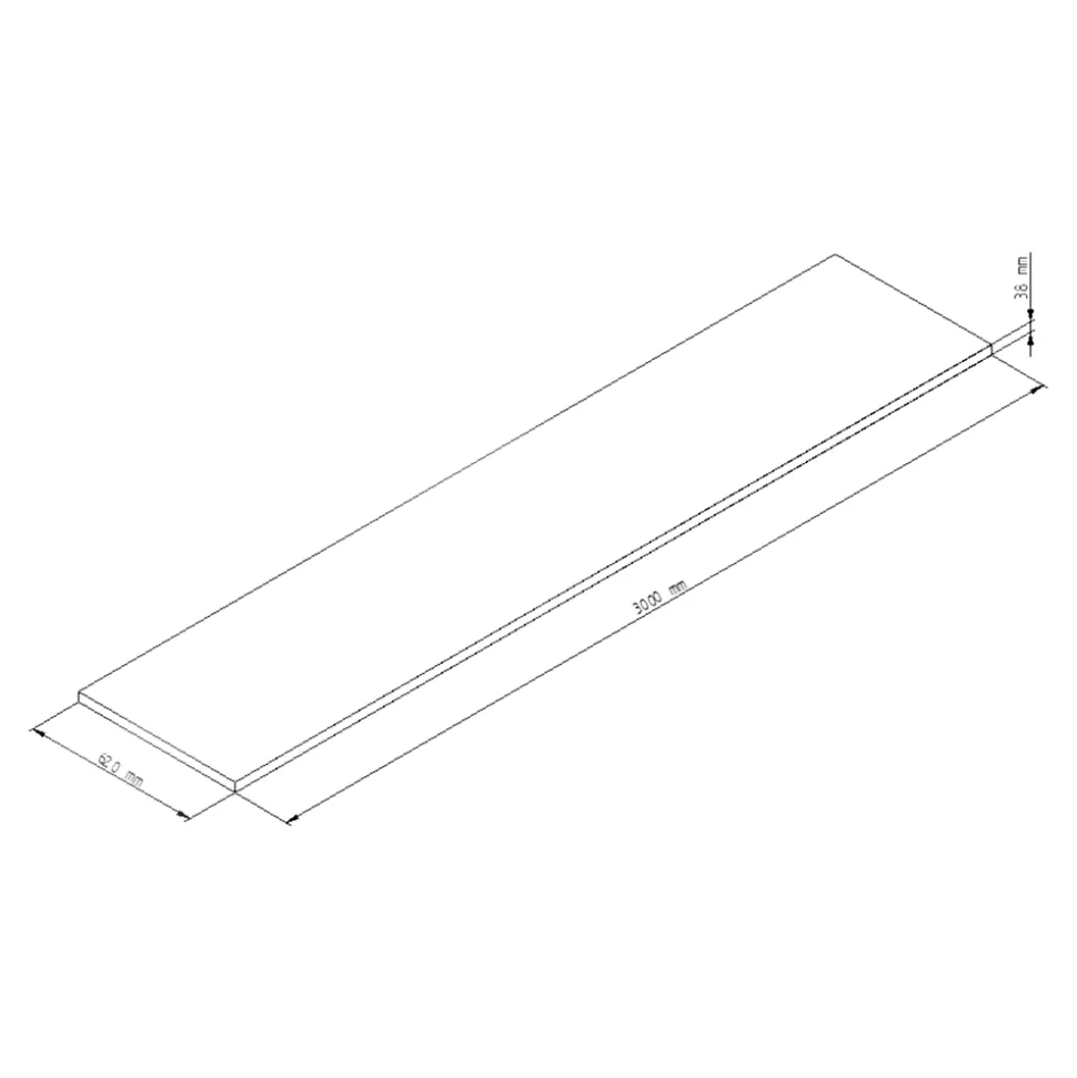 Plan de travail stratifié aspect bois blanc GoodHome Kabsa L.300 x l.62 x Ép.3,8 cm