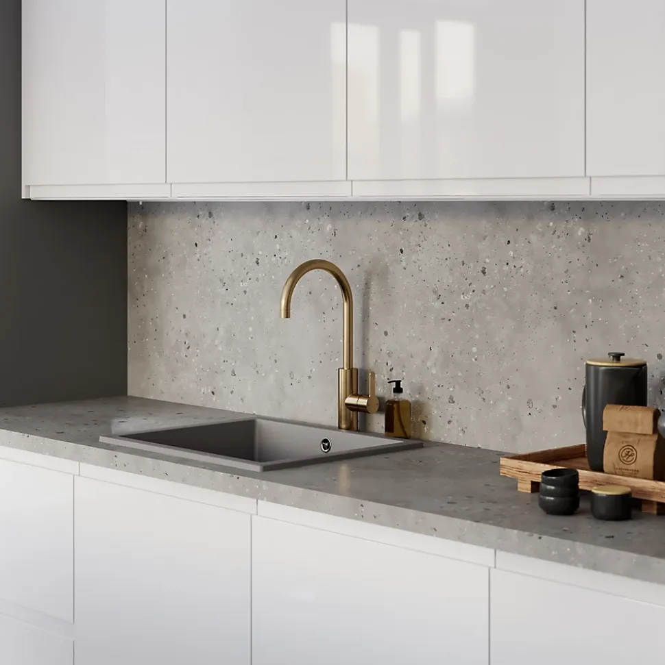Plan de travail stratifié décor fusion granit GoodHome Berberis L.300 x Ép.3,8 cm