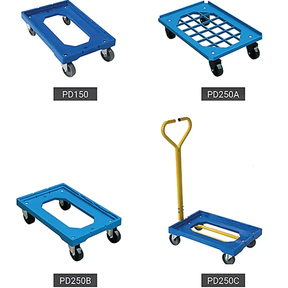 Plateau 4 roues pivotantes - Charge max 150kg - PD150