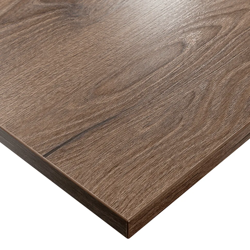 Plateau laminé chêne chocolat 120 x 60 cm pour bureau, table, table basse