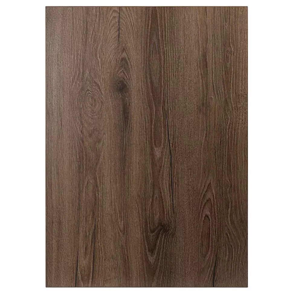 Plateau laminé chêne chocolat 120 x 80 cm pour bureau, table, table basse