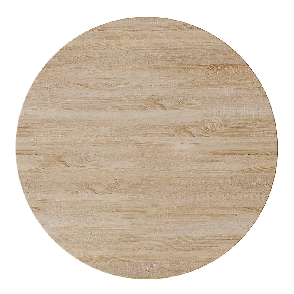 Plateau laminé chêne sonoma rond, diamètre 50 cm, pour bureau, table, table basse