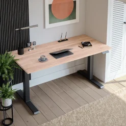 Plateau laminé chêne sonoma 138 x 80 cm pour bureau, table, table basse
