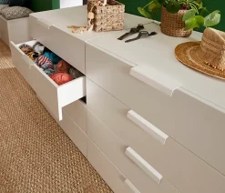 Poignée acier blanc edge Atomia L. 16,5 cm GoodHome vendue par 2