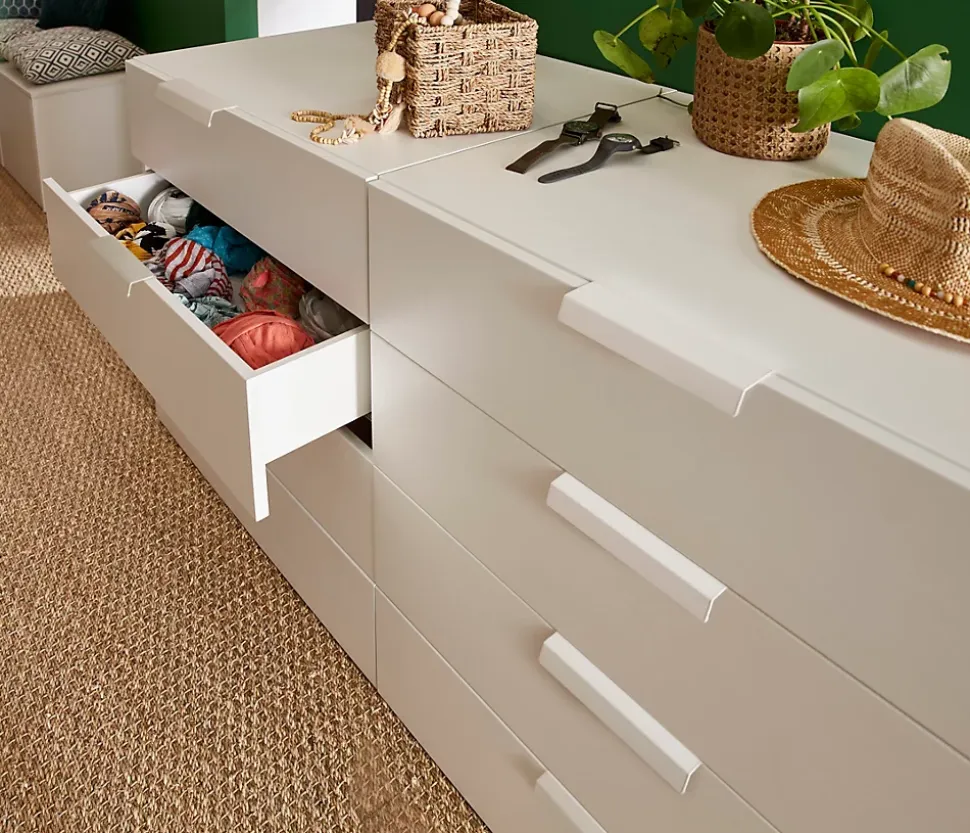 Poignée acier blanc edge Atomia L. 16,5 cm GoodHome vendue par 2