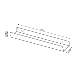 Poignée acier noir mat edge Atomia L. 16,5 cm GoodHome vendue par 2