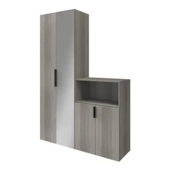 Poignée acier noir mat edge Atomia L. 16,5 cm GoodHome vendue par 2