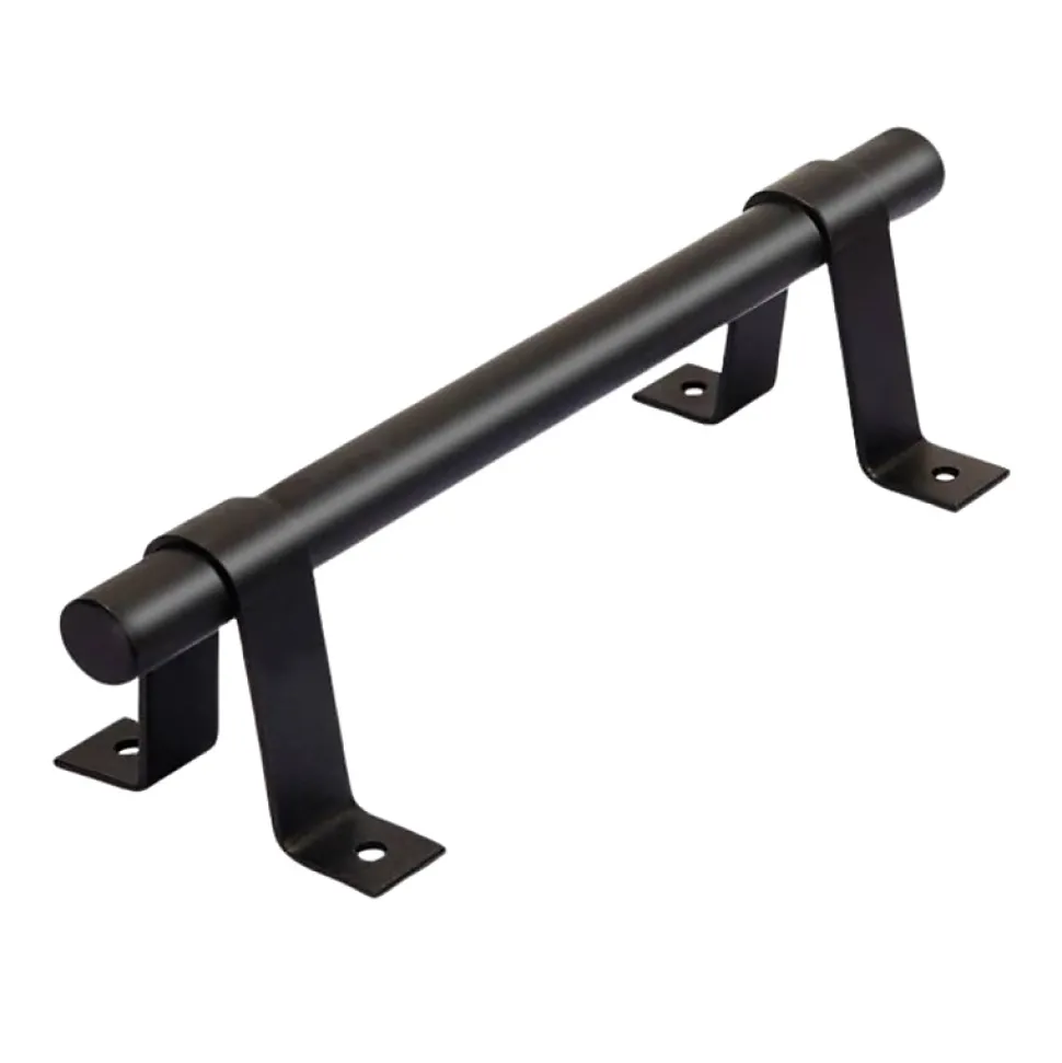 Poignée de porte coulissante - Type atelier - 140 mm - Gris foncé