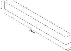 Poignée effet chêne GoodHome Atomia H. 2,8 x L. 15,5 x P. 1,9 cm vendue par 2