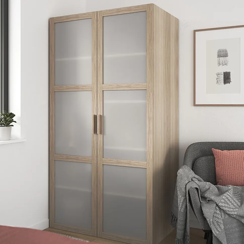 Poignée effet chêne GoodHome Atomia H. 2,8 x L. 15,5 x P. 1,9 cm vendue par 2