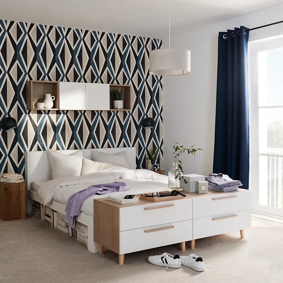Poignée effet chêne GoodHome Atomia H. 2,8 x L. 29,3 x P. 1,9 cm vendue par 2