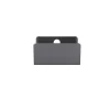 Poignée grise mate en acier GoodHome Atomia H. 2,1 x L. 3,7 x P. 3,4 cm vendue par 2