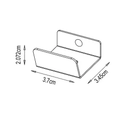 Poignée grise mate en acier GoodHome Atomia H. 2,1 x L. 3,7 x P. 3,4 cm vendue par 2