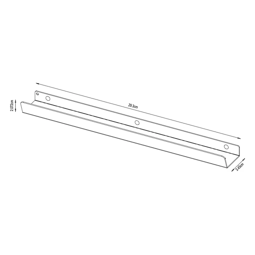Poignée grises mates en acier GoodHome Atomia H. 2,1 x L. 29,3 x P. 3,4 cm vendue par 2