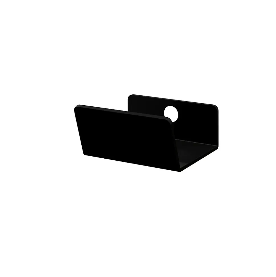 Poignée noire mate GoodHome Atomia H. 2,1 x L. 3,7 cm vendue par 2