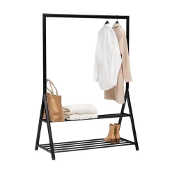 Portant à vêtements 2 niveaux métal Athéna - Noir- 5five