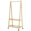 Portant à vêtements à roulettes Ullensvang Bambou 70 x 43 x 152 cm en.casa