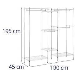 Portant à vêtements 190 x 45 metal metal Helloshop26