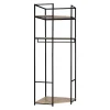 Portant à vêtements d'angle en bois et métal noir 3 étagères et 1 penderie Homesight June l. 70 cm