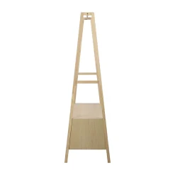 Portant à vêtements effet bois 1 étagère et 1 penderie 2 portes Homesight Arka l. 110 cm