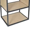Portant à vêtements en métal noir et bois Homesight Oslo 1 barre de penderie et 2 étagères L. 60 cm