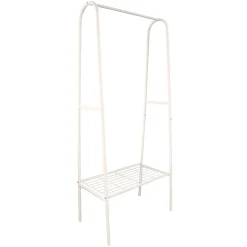 Portant à vêtements en métal beige Bridge 1 étagère et 1 penderie