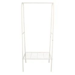 Portant à vêtements en métal beige Bridge 1 étagère et 1 penderie