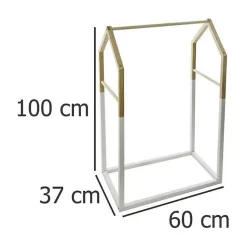Portant à vêtements enfant Maison - bois & blanc 60x100 cm - Atmosphera