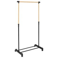 Portant à vêtements extensible effet bois
