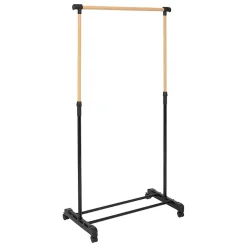 Portant à vêtements extensible effet bois - Noir- 5five