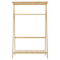 Portant à vêtements Horten bambou 140 x 90 x 45 cm naturel en.casa