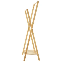Portant à vêtements Keitele en bambou 150 x 60 x 42 cm en.casa