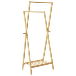 Portant à vêtements Keitele en bambou 150 x 60 x 42 cm en.casa
