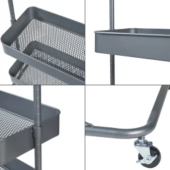 Portant à vêtements Kumad 175 x 58 x 36 cm gris foncé en.casa
