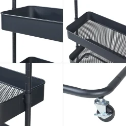 Portant à vêtements Kumad 175 x 58 x 36 cm noir en.casa