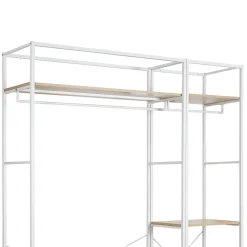 Portant à vêtements modulable en bois et métal blanc Homesight June l. 160 cm