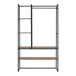 Portant à vêtements modulable en bois et métal noir Homesight Pharell l. 120 cm