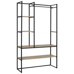 Portant à vêtements modulable en bois et métal noir Homesight Pharell l. 120 cm
