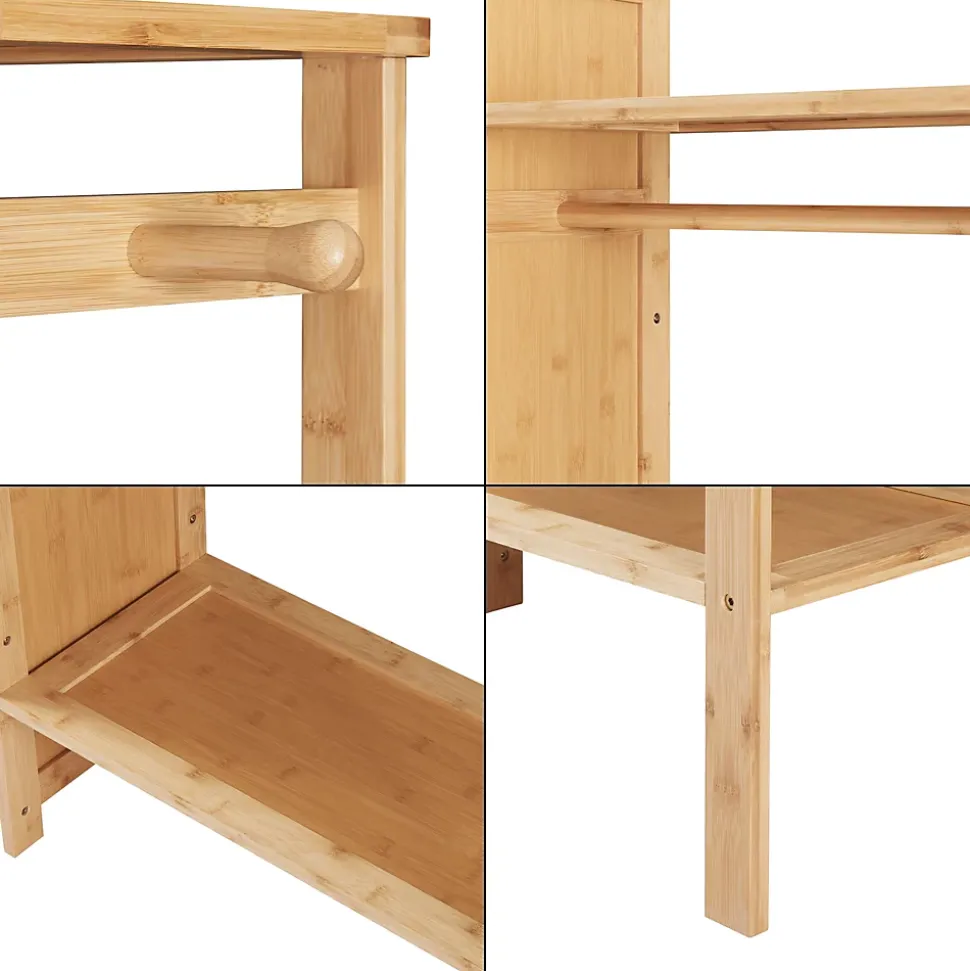 Portant à vêtements Oldsum bambou 164 x 99 x 29 cm naturel en.casa
